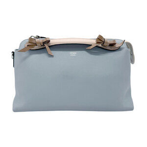 Fendi By the Way leather shoulder bag blue silver